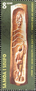 Stamp: Lu and his sacred hens (Samoa). (Samoa) (Samoan Legends)