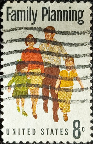 Family Planning Postage Stamps // 8 Cent Vintage 1972 Postage for Mailing