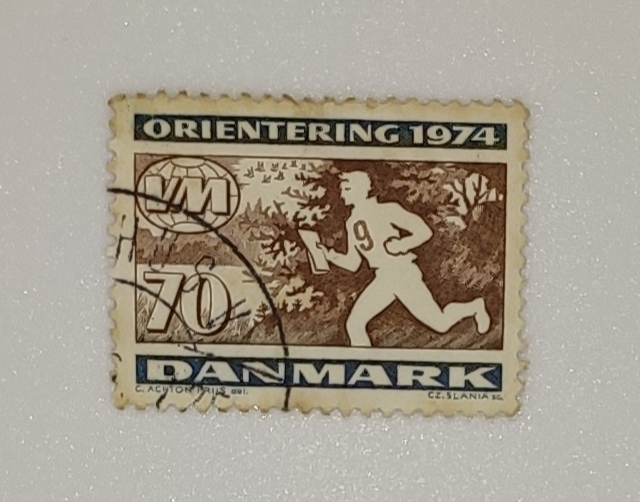 DANMARK STAMP ORIENTERING 1974