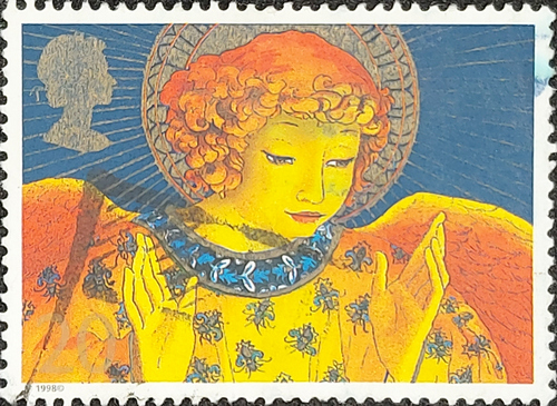 Stamp: Angel with Hands raised in Blessings (United Kingdom of Great Britain & Northern Ireland) (Christmas 1998 - Angels)