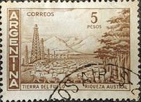 1960 Argentina Stamp Tierra del Fuego 5 Pesos