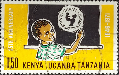 UNICEF KENYA UGANDA TANZANIA 1964-1971 Child in School (British East Africa (Kenya, Uganda and Tanganyika)) (UNICEF, 25th Anniversary)
