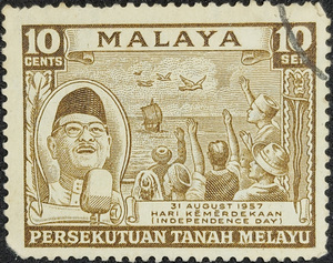 MALAYA Stamp: 10 cent 1957