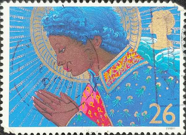 Angel Praying Postage Stamp
