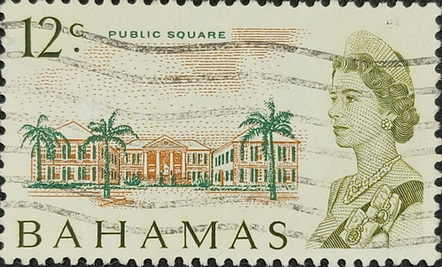PUBLIC SQUARE-Postage Stamps of Bahamas 1965 Public square